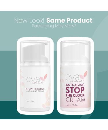 Eva Naturals Stop the Clock Anti-Aging Cream (1.7oz) - Visibly Reduces Wrinkles with Glycolic - Premium Face Moisturizer - Buy Online on GoSupps.com