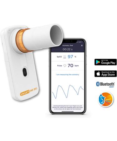 MIR SMART ONE OXI - Advanced Oximeter & Spirometer for Home Use | SpO2 BPM Peak Flow & FEV1 Monitoring - Buy Online on GoSupps.com
