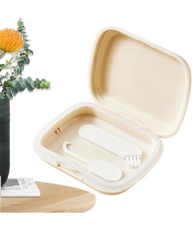 Buy Slim Storage Case for Orthodontic Braces & Dentures - 1/2 Pieces with Removal Tool | Transparent & Milky White - Buy Online on GoSupps.com