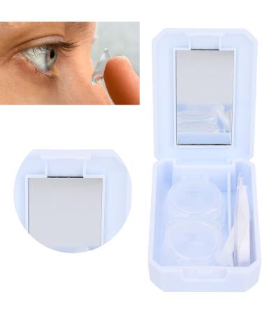 Portable Contact Lens Container Set with Mirror Tweezers & Applicator Travel-Friendly Chrysanthemums Design for Daily Use - Buy Online on GoSupps.com