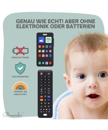 Buy Remote Control & Telephone Baby Toy Set | 100% Silicone BPA-Free | Broemba Bari - 2 Pieces for Boys & Girls - Buy Online on GoSupps.com