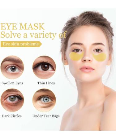 LOPHE Under Eye Patches Collagen 24k Gold Under Eye Masks for Puffy Eyes Moisturizing Under Eye Gel Pads for Dark Circles Bag Lines Improving Firm Hydrate Under Eye Patches (30 Pairs) - Buy Online on GoSupps.com