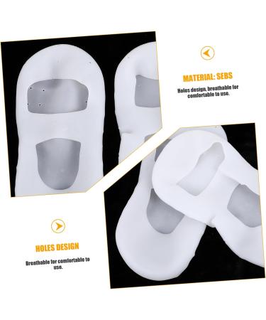 FRCOLOR 1 Pair Silicone Heel Protector Silicone Moisturizing Socks Silicone Boat Sock Spa Gel Socks Silicone Socks Beach Sock Tendon Socks Dance Socks Sole of Foot Men and Women White - Buy Online on GoSupps.com