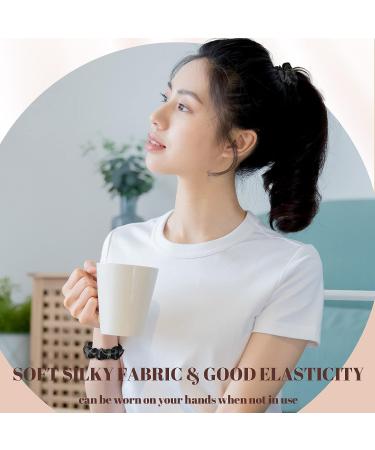 80-Piece Black Silk Hair Scrunchies Set for Women - Elastic Satin Hair Ties & Ponytail Holders - Vintage Hair Accessories for Girls - Buy Online on GoSupps.com