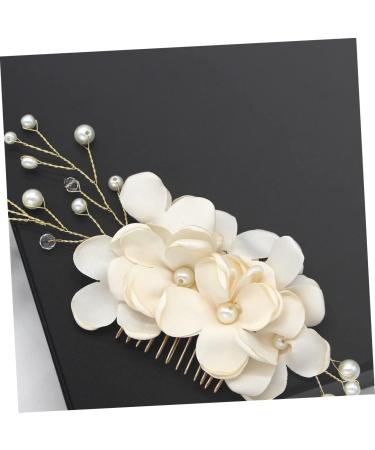 Angoily Bride Headpieces for Wedding Metal Hairpin Stick Wedding Headpiece for Bride Bridal Hair Fruit Headband Flower Hair Accessories Pore Scraper Women's Cloth Flowers Pearl - Buy Online on GoSupps.com