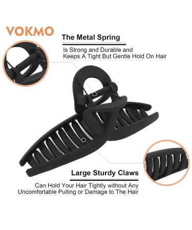 Vokmo Large Claw Hair Clips for Women - Upgraded Gradient Non-slip Hair Accessories (4 PCS Black) | Styling Thin and Thick Hair - Buy Online on GoSupps.com