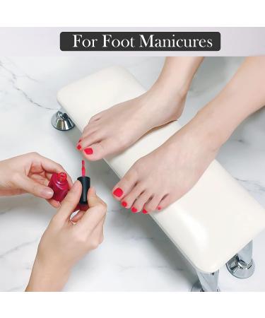 Nail Arm Rest - Microfiber Leather Manicure Hand Pillow for Nail Techs - White - Buy Online on GoSupps.com