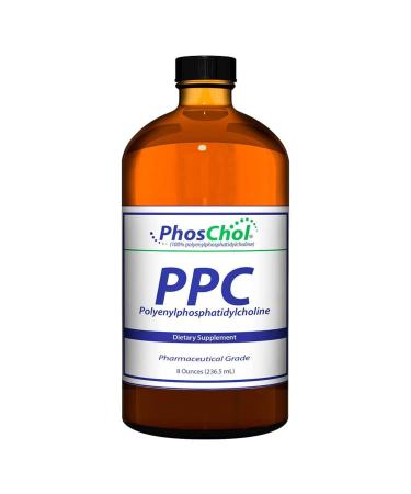 Nutrasal PhosChol PPC Polyenyl PhosphatidylCholine Choline Supplement 3000mg Liquid 8 oz 8 Ounce (Pack of 1)