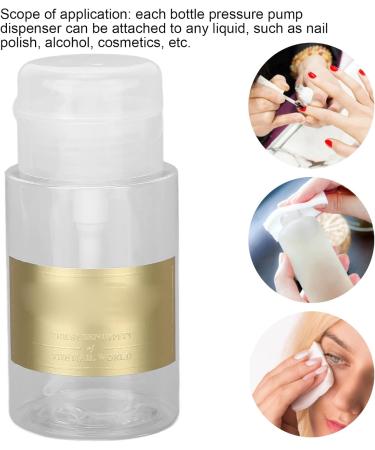 Nail Polish Remover Pump Bottle Dispenser 150ml Push Down Cleanser Dispenser Bottle Travel Empty Liquid Container Clear Empty Refillable Pump Dispenser for Nail Makeup Remover - Buy Online on GoSupps.com