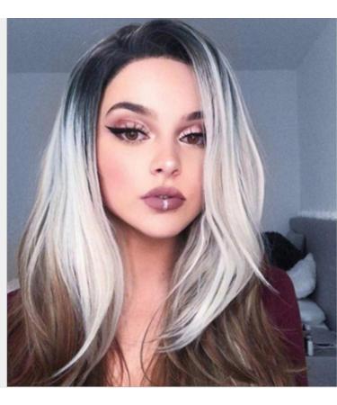 BGHJUE African Wig - White Gradient Short Lace Front Human Hair Wig for Black Women | Pre Plucked Hairline | Brazilian Remy Hair - Buy Online on GoSupps.com