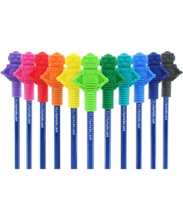 ARK Biting & Chewing Attachment for Pens - Sensory Chewing Tool for Autism Teething & Chewing Needs | Firm Royal Blue Robot Design - Buy Online on GoSupps.com
