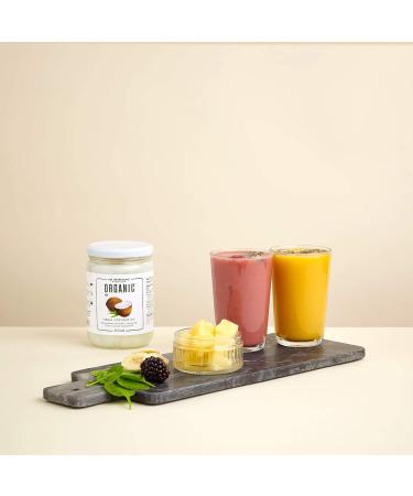 Organic Virgin Coconut Oil - Raw Cold-Pressed 500ml Glass Jar for Cooking, Baking, Skincare & Hair - Buy Online on GoSupps.com