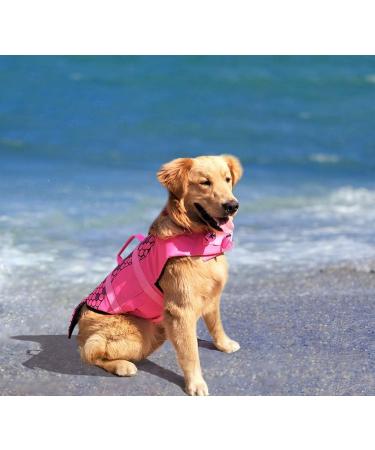 Mermaid Hot Pink Dog Life Jacket - Portable Vest for Small, Medium, Large Dogs - Buy Online on GoSupps.com