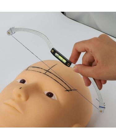 Fanuse Microblading Eyebrow Ruler - Permanent Makeup Mapping Tool with String for Precise Microshading - Silver - Buy Online on GoSupps.com