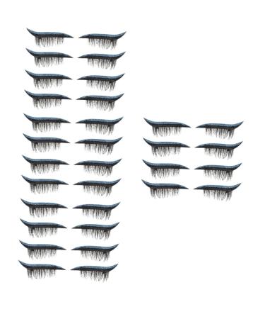 minkissy 16 Pairs False Eyelash Stickers Stick on Eyeliner Women Wispy Eye Lash Eye Line Strip Sticker Shiny Eyeliner Stickers Gothic+mirror Long Strip Lash Plastic Glitter Powder Cosmetic