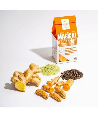 Jessica Wellness Magical Turmeric Tea 3.5 oz - Turmeric Powder with Black Pepper, Ginger, and Stevia - Buy Online on GoSupps.com