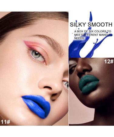 Dark Matte Liquid Lipstick Set - Long Lasting Smudge Proof Halloween Lip Tint Stain Makeup - 6Pcs Wine Bottle Lip Tint Collection - Buy Online on GoSupps.com