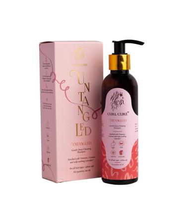 Gentle Cleasing Shampoo - Curly And Wavy Hair | Enriched with Vitamin B5 Lavender oil Papaya Citrus Tamarindus Indica Coconut Apple Cider Vinegar + Anti-frizz & pH Balanced (200ml)