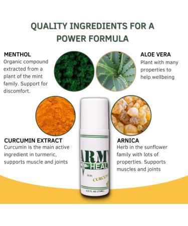 Bioxtron Natural AFA Stem Cell Supplement + Army Health Roll On - Regenerate Cells, Fight Pain & Fatigue - 60 Capsules + 100% Natural Curcumin - Relieve Joint, Muscle Pain & Migraines - Buy Online on GoSupps.com