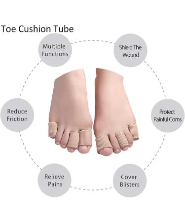 Soft Gel Toe Cushion Tubes - 30 Pieces for Corns, Blisters, Calluses - Toe Sleeves for Toe and Finger Protection - Buy Online on GoSupps.com