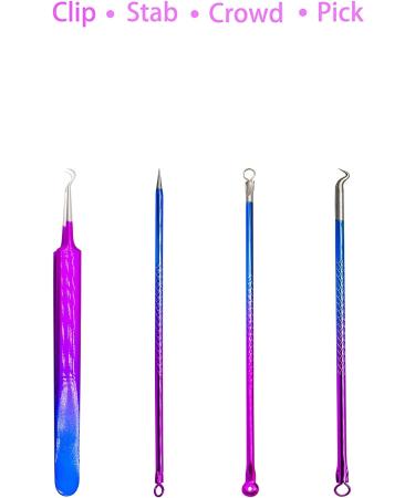 9PCS Blackhead Remover Tool Kit Professional Pimple Popper Tool -Treatment for Pimples Blackheads Blemish Zit Removing Forehead and Nose(Colorful) - Buy Online on GoSupps.com
