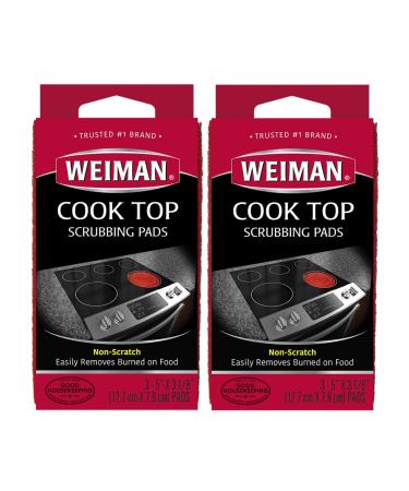 Weiman Cook Top Scrubbing Pads, 3 Count, 2 Pack Cuts Through the Toughest Stains - Scrubbing Pads Carefully Wipe Away Residue - Buy Online on GoSupps.com
