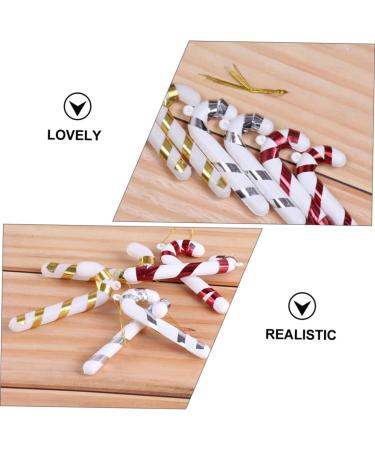 Zerodeko 4pcs Christmas Candy Cane Candy Canes Candy Cane Ornaments Christmas Tree Christmas Tree Pendant Colorful 7x2.5cm - Buy Online on GoSupps.com