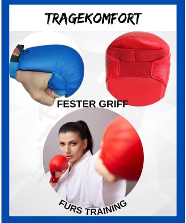 Karate Fist Protection | Blue XS Boxing Gloves | Martial Arts Hand Protection - Buy Online on GoSupps.com