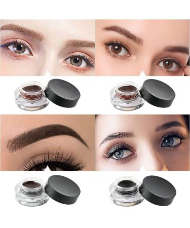 4D Hair Stroke Brow Stamp Brush Set with Eyebrow Concealer Contour Brush - Light Brown - Buy Online on GoSupps.com