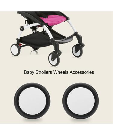 Ankroyu Universal Stroller Rear Wheels - Rubber Replacement Wheels for Buggy | Spare Parts for Strollers (1 Pair) - Buy Online on GoSupps.com