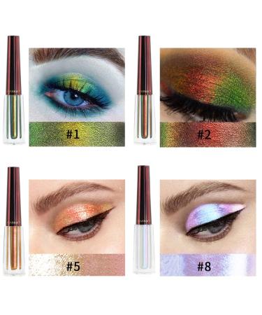 CHARMACY Liquid Duochrome Eyeshadow Set - Long Lasting Glitter Eye Shadow with Metallic Pigments for Quick Drying, Sparkling Eye Makeup - 1.6g (101) - Buy Online on GoSupps.com