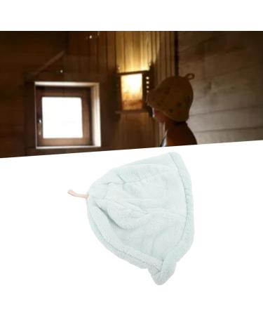 Coral Fleece Sauna Cap Highly Absorbent Men Women Drying Hair Shower Hat with Versatile Design for Saunas Spas or Baths (Green) - Buy Online on GoSupps.com
