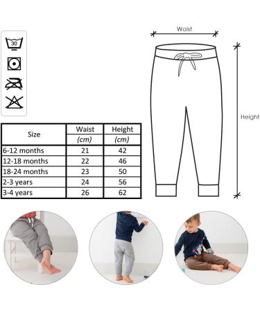 Baby Boy Toddler Casual Pull up Pants/Trousers - 100% Cotton, Soft & Comfortable (Size 5, 2-3 Years) - Buy Online on GoSupps.com