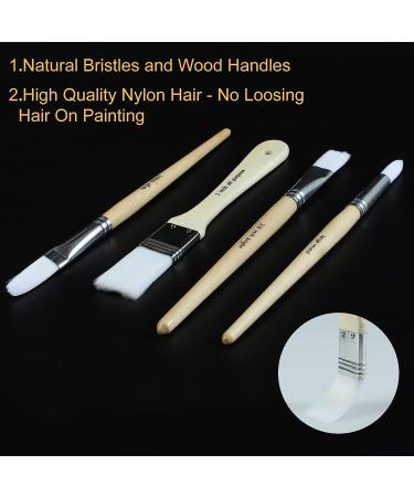 24-Piece Paint Brushes Set | Wooden Handles | Canvas Brush Case | Professional for Oil, Acrylic, Watercolor Painting - Buy Online on GoSupps.com