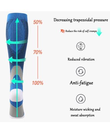 Braleto Compression Socks for Women & Men - 3 Pairs Graduated Support Socks for Sports Running Fitness & Travel Ideal for Wide Calves - Buy Online on GoSupps.com