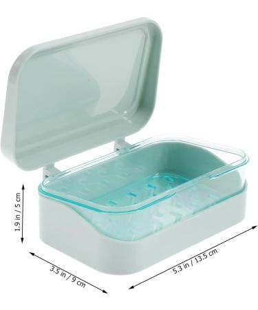 HEASOME Box Soap Holder Shower Soap Case Soap Bar Plastic Storage Containers for Clothes Leak Plastic Serving Trays Lidded Tin Big Shampoo Bar Soap Dish Abs Travel Toiletries Articulated Sky-blue 13.5X9CM - Buy Online on GoSupps.com