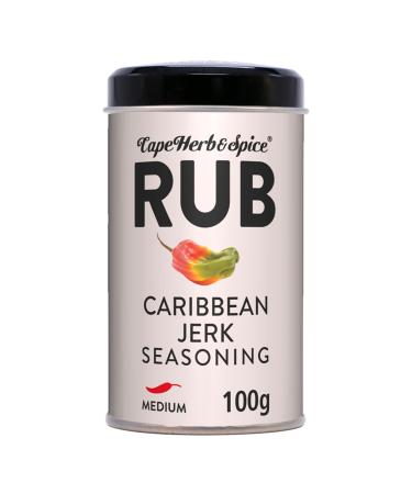 Cape Herb & Spice Rub Caribbean Jerk Seasoning Condiment Chilli Rating Medium 100 g Tin (Pack of 1) Caribbean Jerk 100 g (Pack of 1) - Buy Online on GoSupps.com