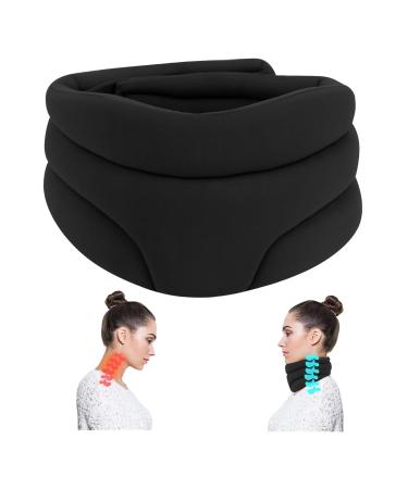 Cervicorrect Neck Brace Soft Foam Neck Brace for Snoring Neck Brace for Neck Pain and Support small size for women and kids(Black 1pc).
