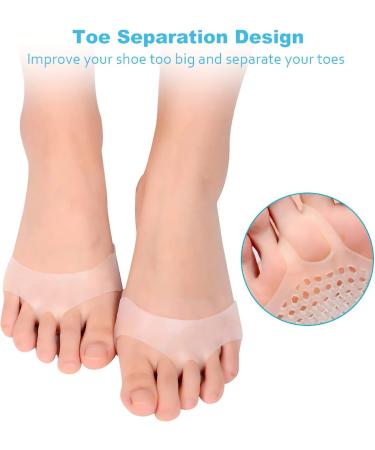 High Heel Insoles for Women | Silicone Gel Forefoot Pads for Blister Care & Pain Relief - 1 Pair Silica White - Buy Online on GoSupps.com