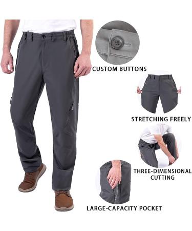 Postropaky Men's Quick Dry Waterproof Hiking Pants - Dark Gray 34W x 32L - Buy Online on GoSupps.com