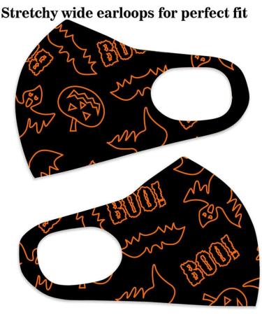 Yliquor 5pc Adult Halloween Mouth Mask for Protection Face and Nose Health Washable Earloop Mask Reusable Washable for Men Women Adults (5 PC H) - Buy Online on GoSupps.com