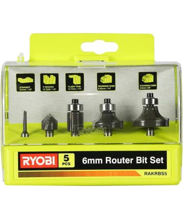 RYOBI RAKRBS5 Router Cutters 5 Piece 6 mm - Buy Online on GoSupps.com