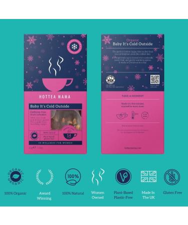 HOTTEA MAMA | Baby It s Cold Outside | Organic Whole Fruit Tea | Mulled | Caffeine Free | Christmas Tea | 14 Whole Leaf Biodegradable Pyramid Bags - Buy Online on GoSupps.com