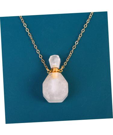 Zerodeko 2pcs Amethyst Aromatherapy Necklace - Natural Perfume Bottle Pendant for Essential Oils - White Diffuser Jewelry - Buy Online on GoSupps.com
