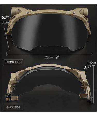 DoxiGlobal Tactical Fast Helmet Flip Goggles - Anti-Fog Glasses for Airsoft & Paintball Shooting | Fits Rail 19-21mm | Black - Buy Online on GoSupps.com