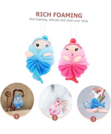Healeved 8 Pcs Cartoon Bath Sponge Set - Kid-Friendly Exfoliating Loofah & Shower Pouf for Ultimate Clean & Fun - Buy Online on GoSupps.com