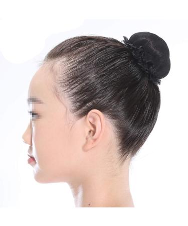 8Pcs Reusable Flower Edge Hairnets for Ballet Bun Cover - Black - Buy Online on GoSupps.com