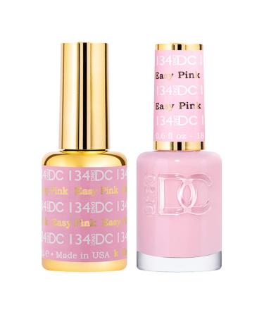 DND DC Duo Gel + Nail Lacquer (DC134) French Pink 0.5 Fl Oz (Pack of 2)