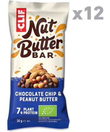  CLIF Bar CLIF Nut Butter Bar Protein Bar Chocolate Chip & Peanut Butter Organic 12 x 50g - Buy Online on GoSupps.com
