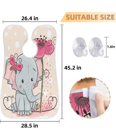 Buy Beard Bib Apron for Men - Non-Stick Waterproof Hair Catcher & Grooming Cloth | Elephant Butterfly & Flower Designs - Buy Online on GoSupps.com